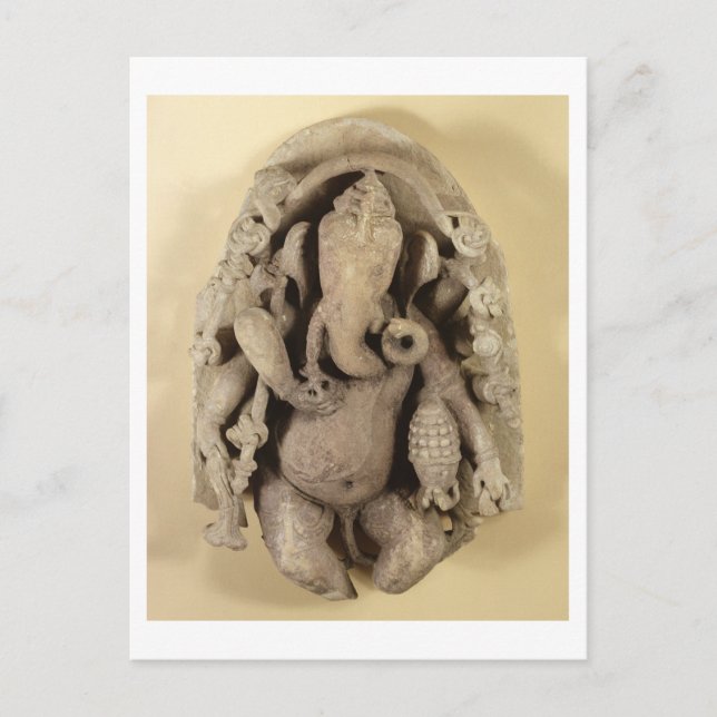Carte Postale Figure de la dynastie Ganapati, Chandella (grès) (Devant)
