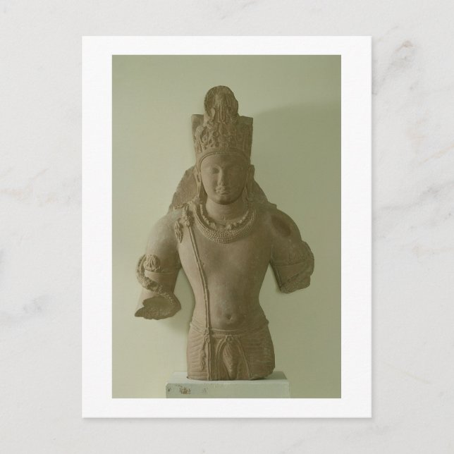 Carte Postale Figure de Lord Vishnu, Mathura (grès rouge) (Devant)