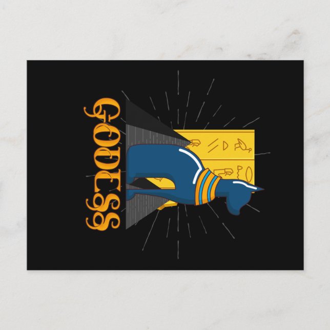 Carte Postale Figure de mythologie de la déesse égyptienne Baste (Devant)