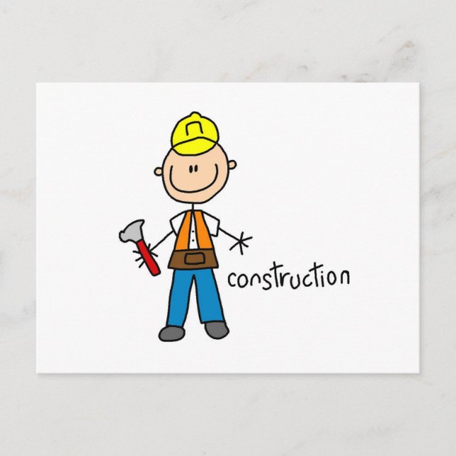 Carte Postale Figure de stylet de construction (Devant)