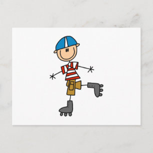 Carte Postale Figure du bâton de patinage à rouleaux