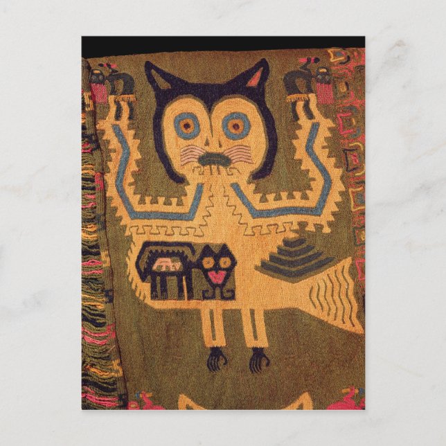 Carte Postale Figure en laine d'un jaguar, Culture de Paracas (Devant)