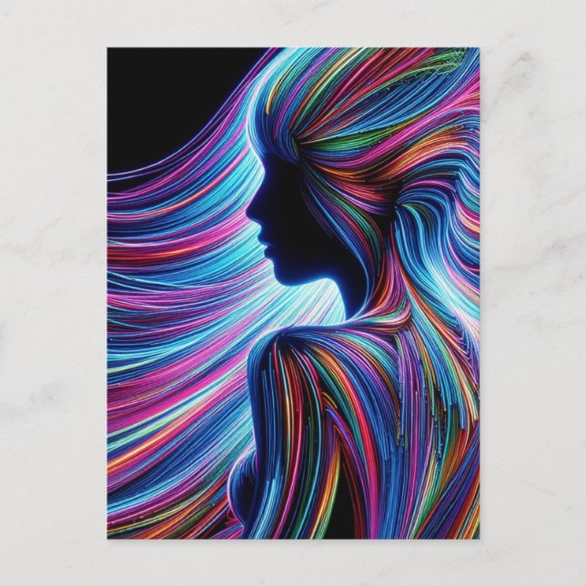 Carte Postale Figure féminine Abstraite (Devant)
