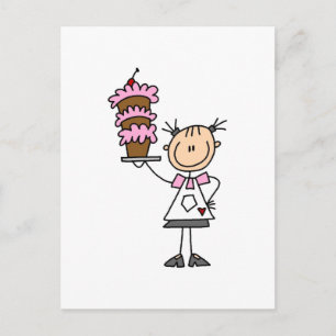 Carte Postale Figure féminine Baker Tshirts et cadeaux