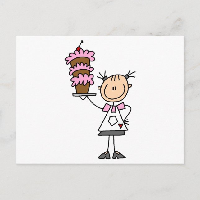 Carte Postale Figure féminine Baker Tshirts et cadeaux (Devant)