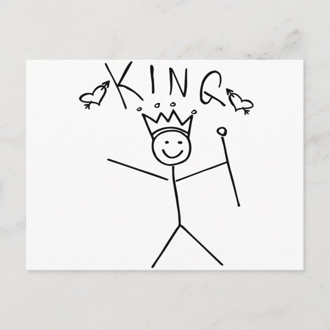 Carte Postale Figure King Stick (Devant)