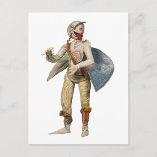 Carte postale - Figure masquée "Bertchen" B (blanc