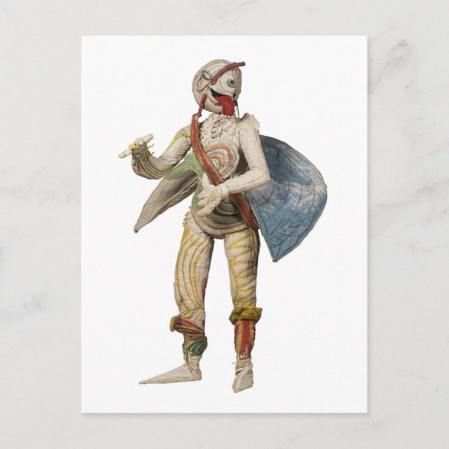 Carte postale - Figure masquée "Bertchen" B (blanc (Devant)