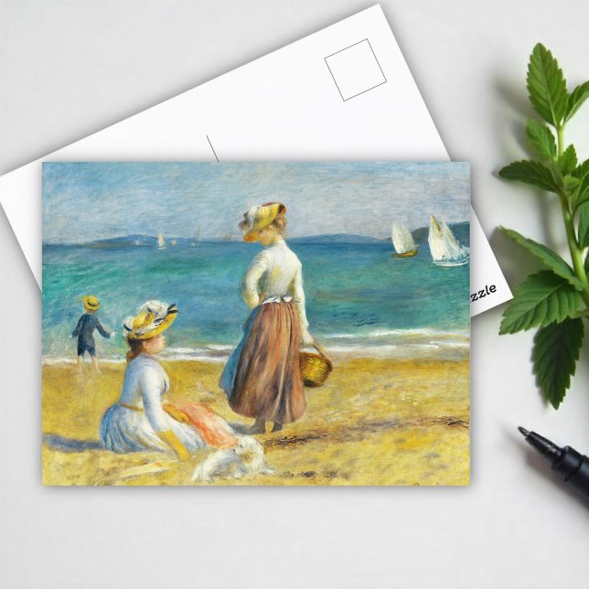 Carte Postale Figures sur la plage, Auguste Renoir Art (Créateur téléchargé)
