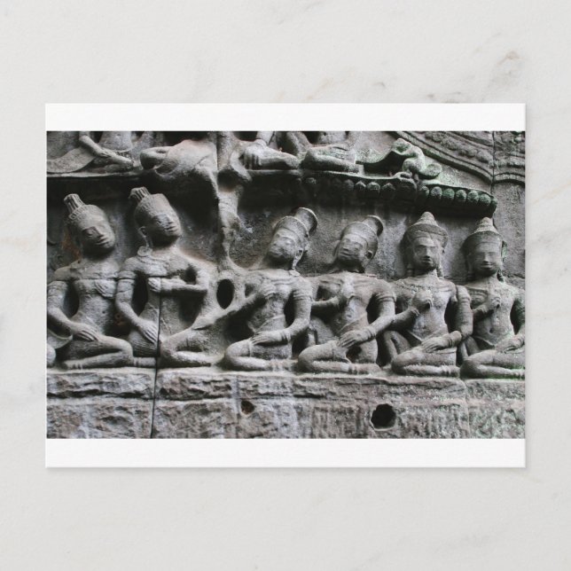Carte Postale figurines de pierre à ta prohm (Devant)