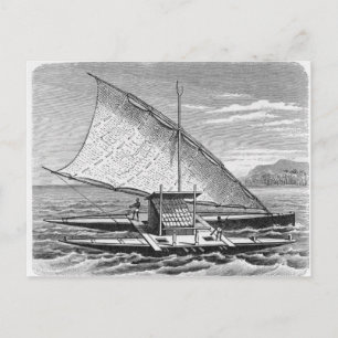 Carte Postale Fijian canoë double de l'histoire de