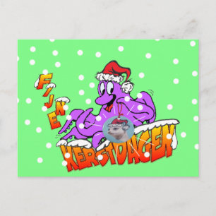 Carte Postale Fijne Kerstdagen Octopus Briefkaart