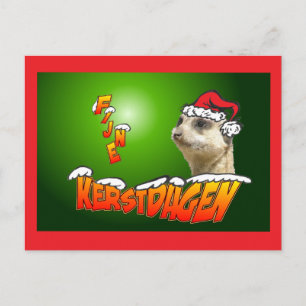 Carte Postale Fijne Kerstdagen Stokstaarte Groene Briefkaart