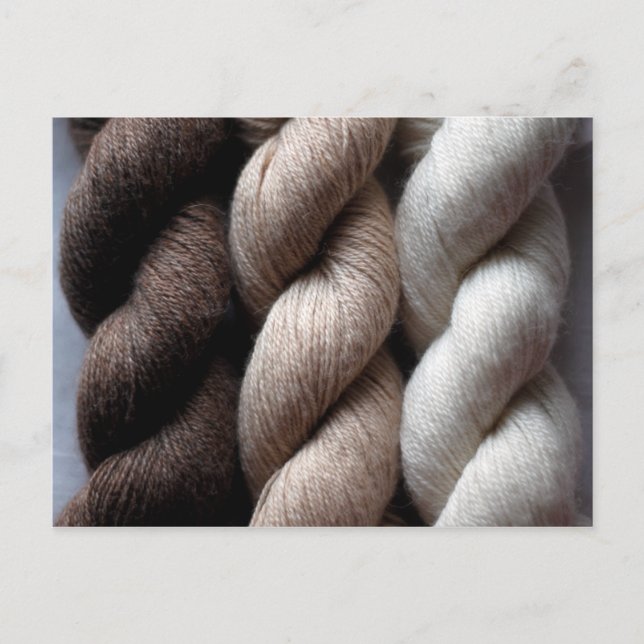 Carte Postale Fil Brown crème beige couleur Alpaca (Devant)