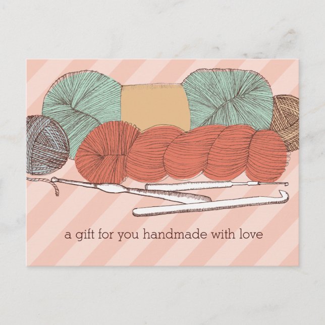 Carte Postale fil de couleur personnalisé skeins crochet crochet (Devant)