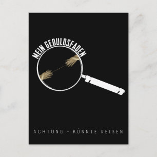 Carte Postale Fil de patience Amusant Pas de patience Femmes