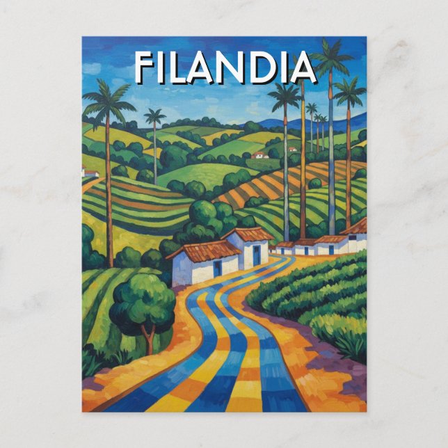 Carte Postale Filandia Colombia Travel (Devant)