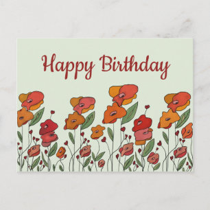 Carte Postale filigranes Mohnfeld