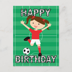 Invitations Faire Part Cartes Anniversaire Football Filles Zazzle Fr