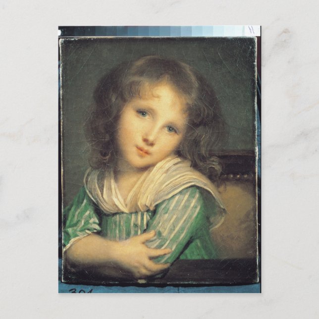 Carte Postale Fille à la fenêtre (Devant)