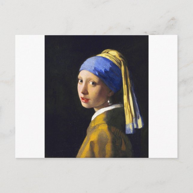 Carte Postale Fille à oreille perle ~ Vermeer (Devant)