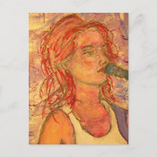 Carte Postale Fille acoustique