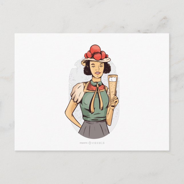 Carte Postale fille allemande (Devant)