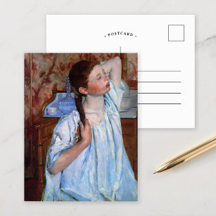 Carte Postale Fille Arrange Ses Cheveux   Mary Cassatt