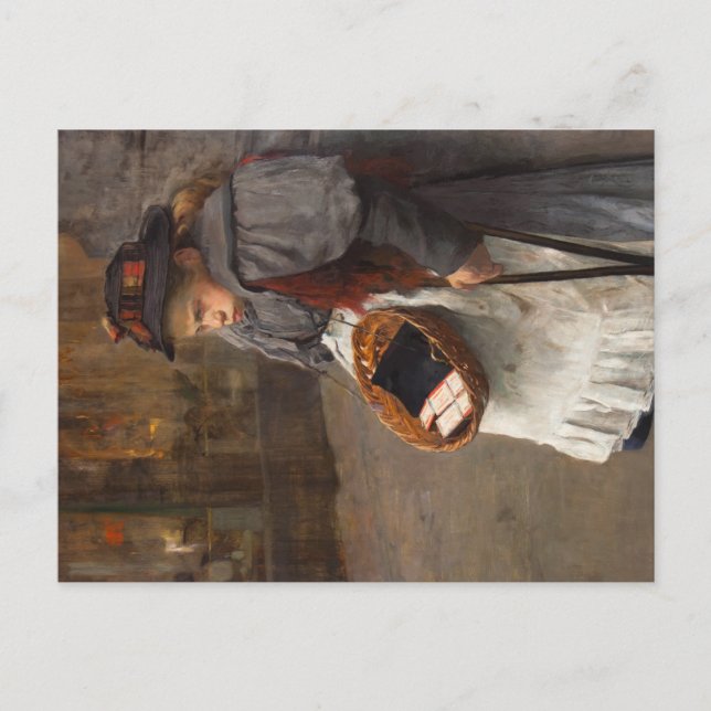 Carte Postale Fille aux allumettes Pauvre gamin des rues Pauvret (Devant)