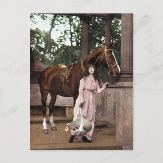Carte Postale Fille avec Casquette