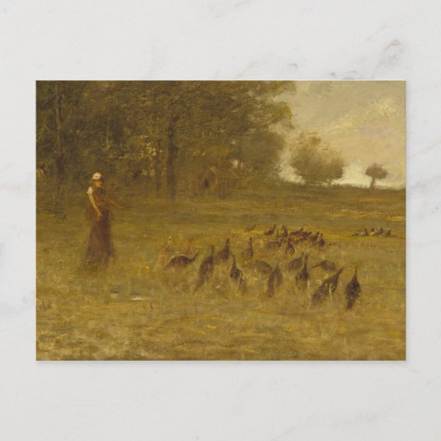 Carte Postale Fille avec clé (Devant)