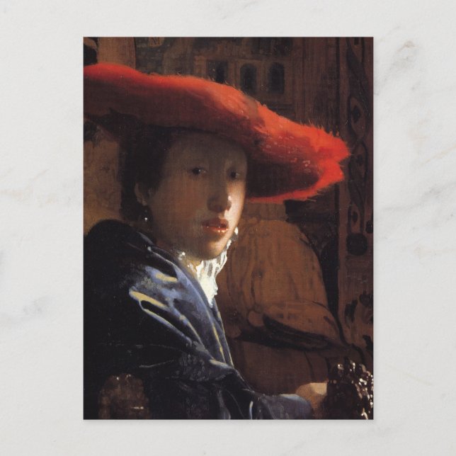 Carte Postale Fille avec le Casquette rouge (Devant)