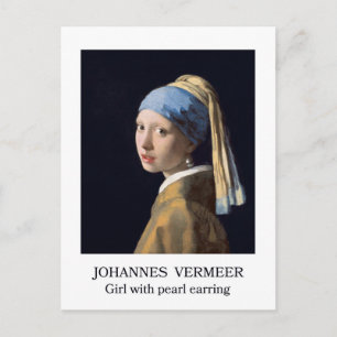 Carte Postale Fille avec perle à oreille 1665 Johannes Vermeer