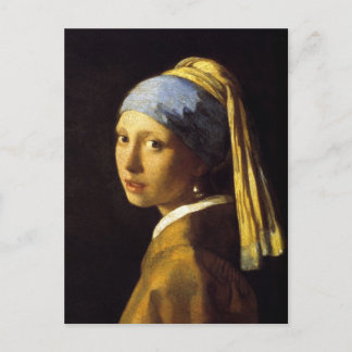 Carte Postale Fille avec une perle à oreille Vermeer Art