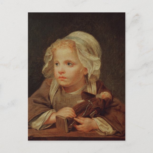 Carte Postale Fille avec une poupée (Devant)