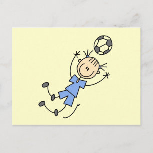 Carte Postale Fille Bleu Soccer Uniforme Tshirts et cadeaux