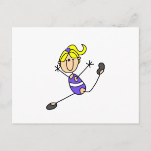 Carte Postale Fille Blonde Gymnaste