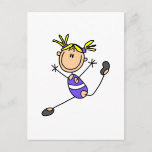 Carte Postale Fille blonde Tshirts et Cadeaux de Gymnastique