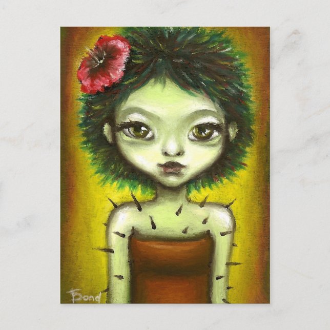 Carte Postale Fille Cactus (Devant)