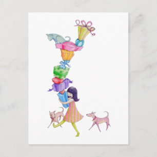 Carte postale fille cadeaux