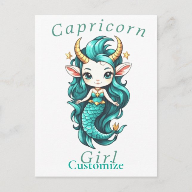 Carte Postale Fille Capricorne Sirène Thunder_Cove (Devant)