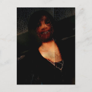 Carte Postale Fille cauchemardesque cracket foncé