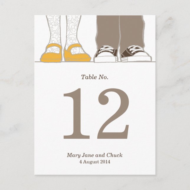Carte Postale Fille Chaussures et Baskets Mariage illustré (Devant)