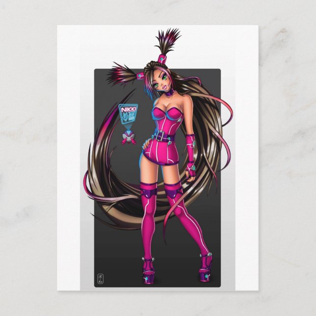 Carte Postale Fille d'anime de science-fiction Nikki (Devant)