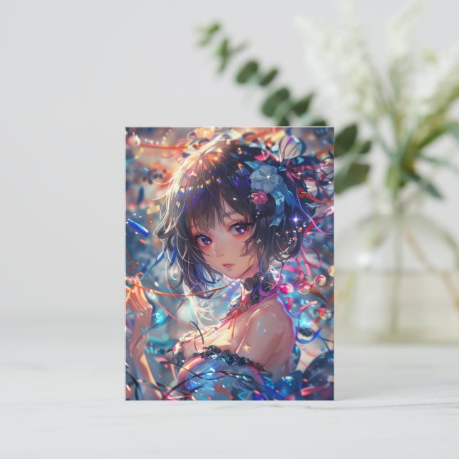 Carte Postale Fille d'anime fantastique (Debout devant)