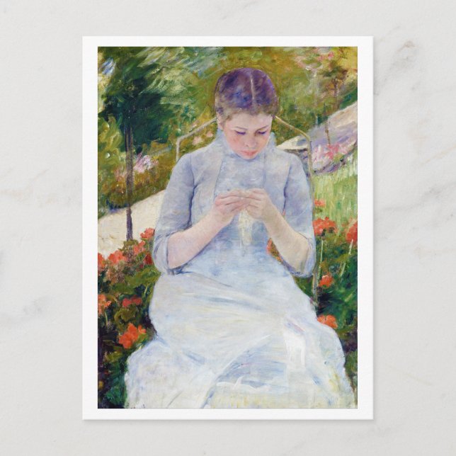 Carte Postale Fille dans le jardin, Mary Cassatt (Devant)