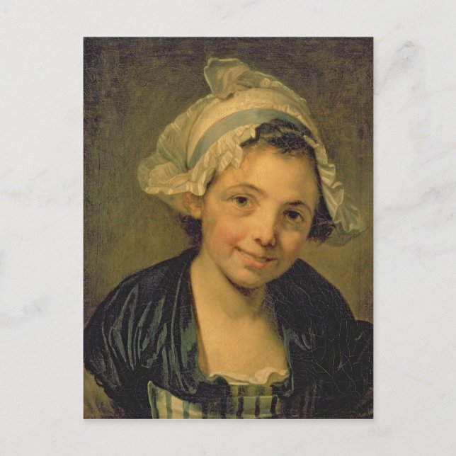 Carte Postale Fille dans un Bonnet, années 1760 (Devant)