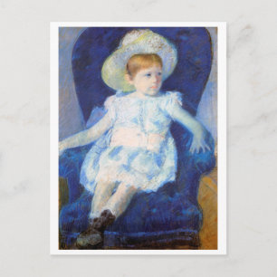 Carte Postale Fille dans une chaise bleue, Mary Cassatt