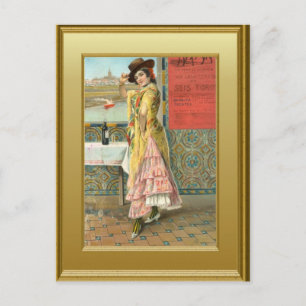 Carte Postale Fille dans une discothèque