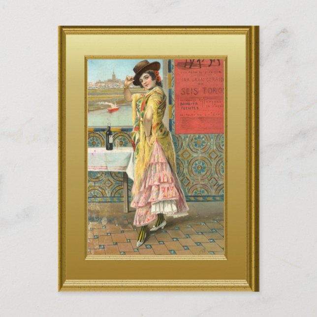 Carte Postale Fille dans une discothèque (Devant)